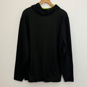 Mitre Black Neon Yellow Hooded Sweatshirt